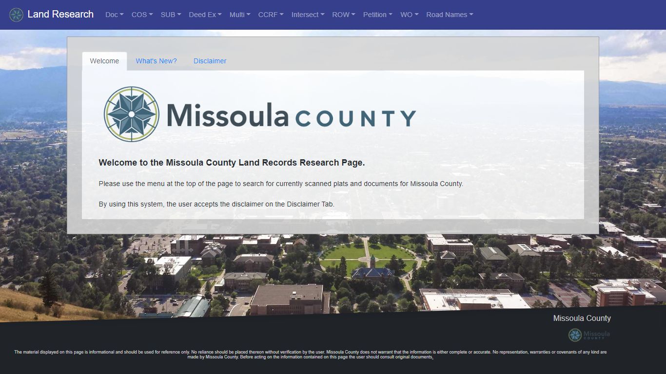 Missoula County Document Search